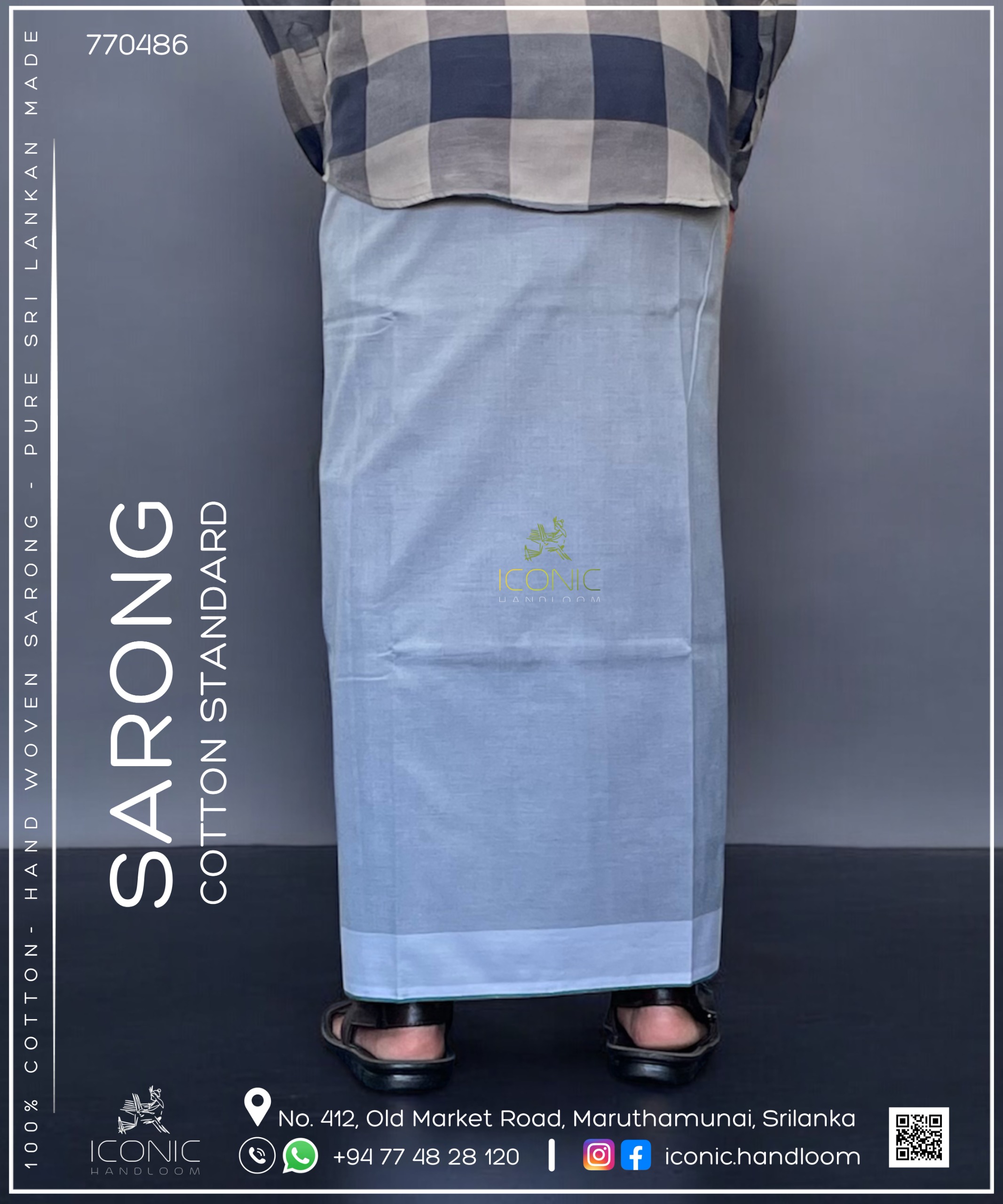 Handloom Cotton Sarong – ICS - 770486