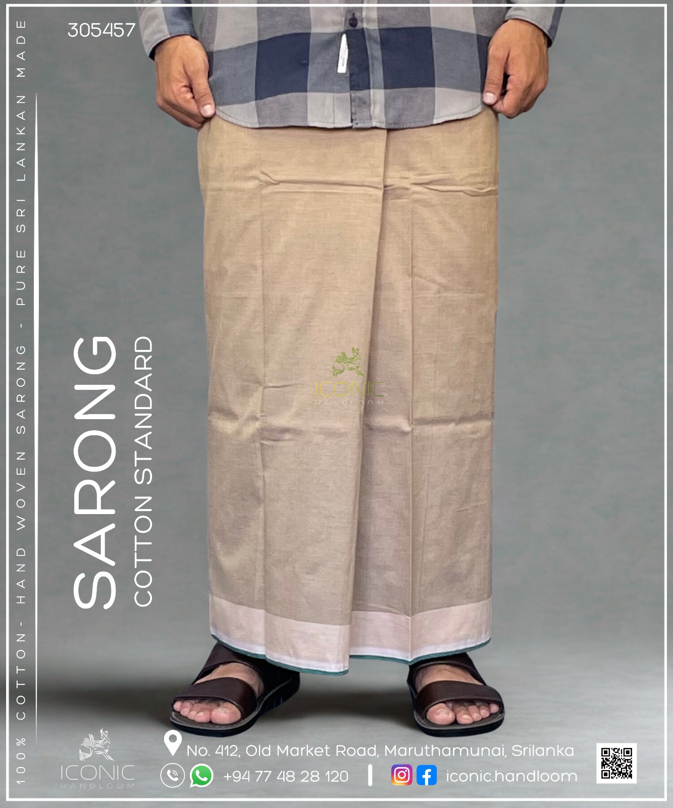 Handloom Cotton Sarong – ICS - 305457