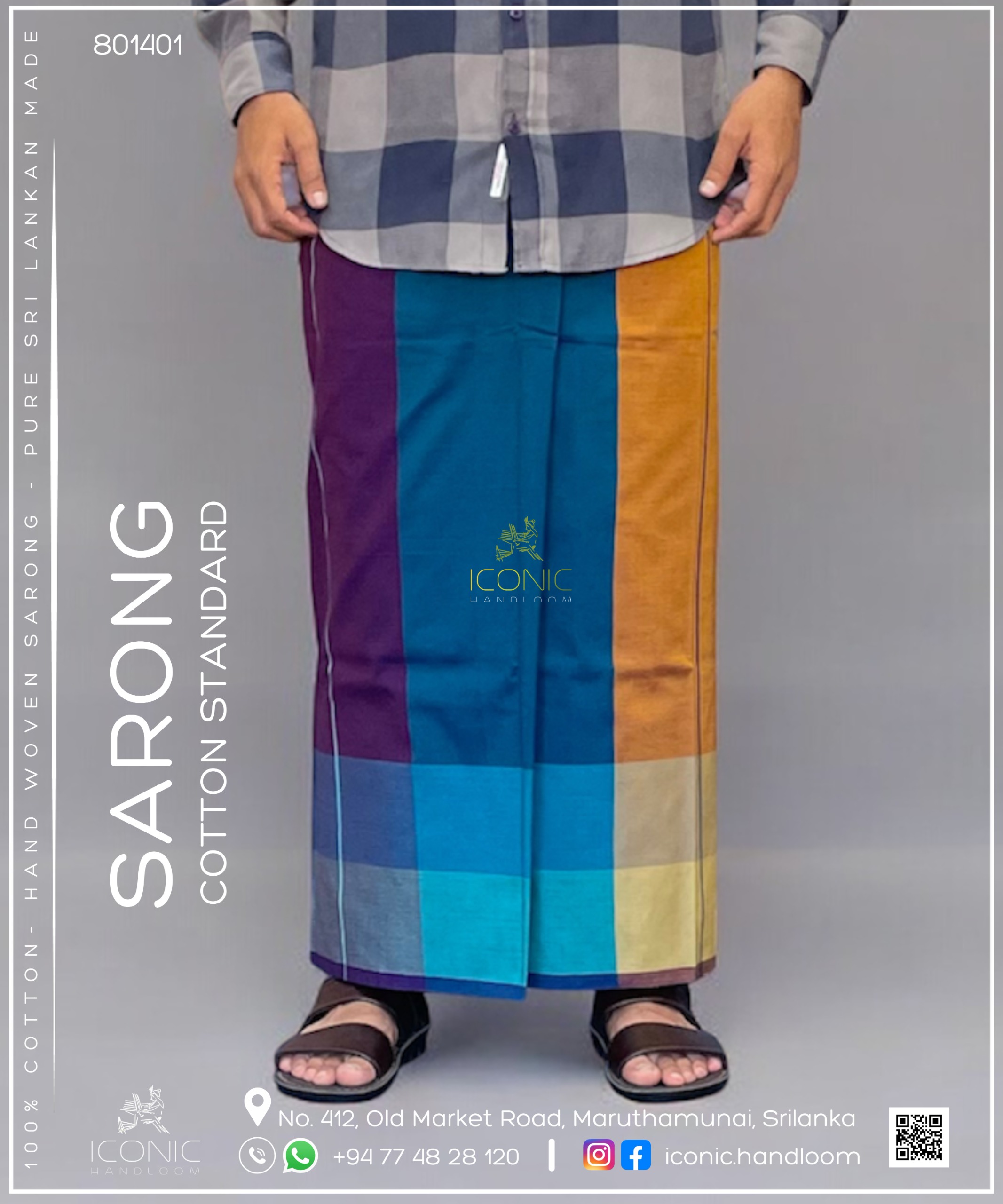 Handloom Cotton Sarong – ICS - 801401