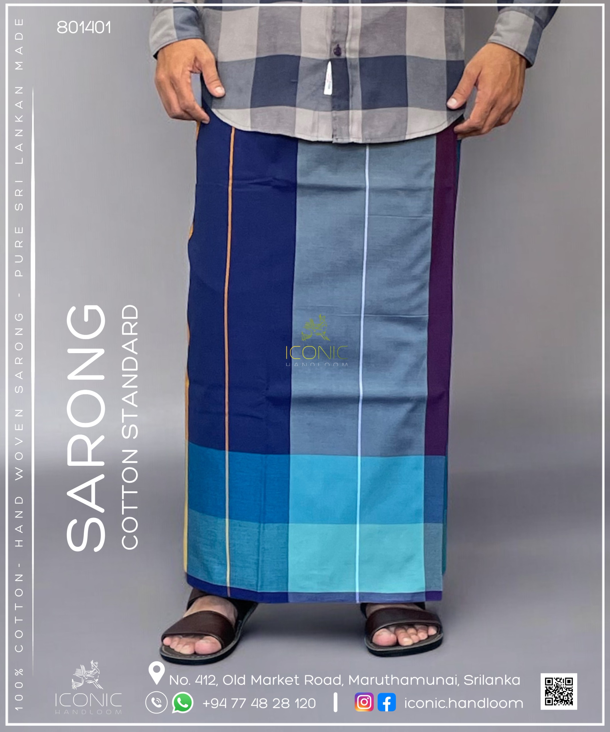 Handloom Cotton Sarong – ICS - 801401