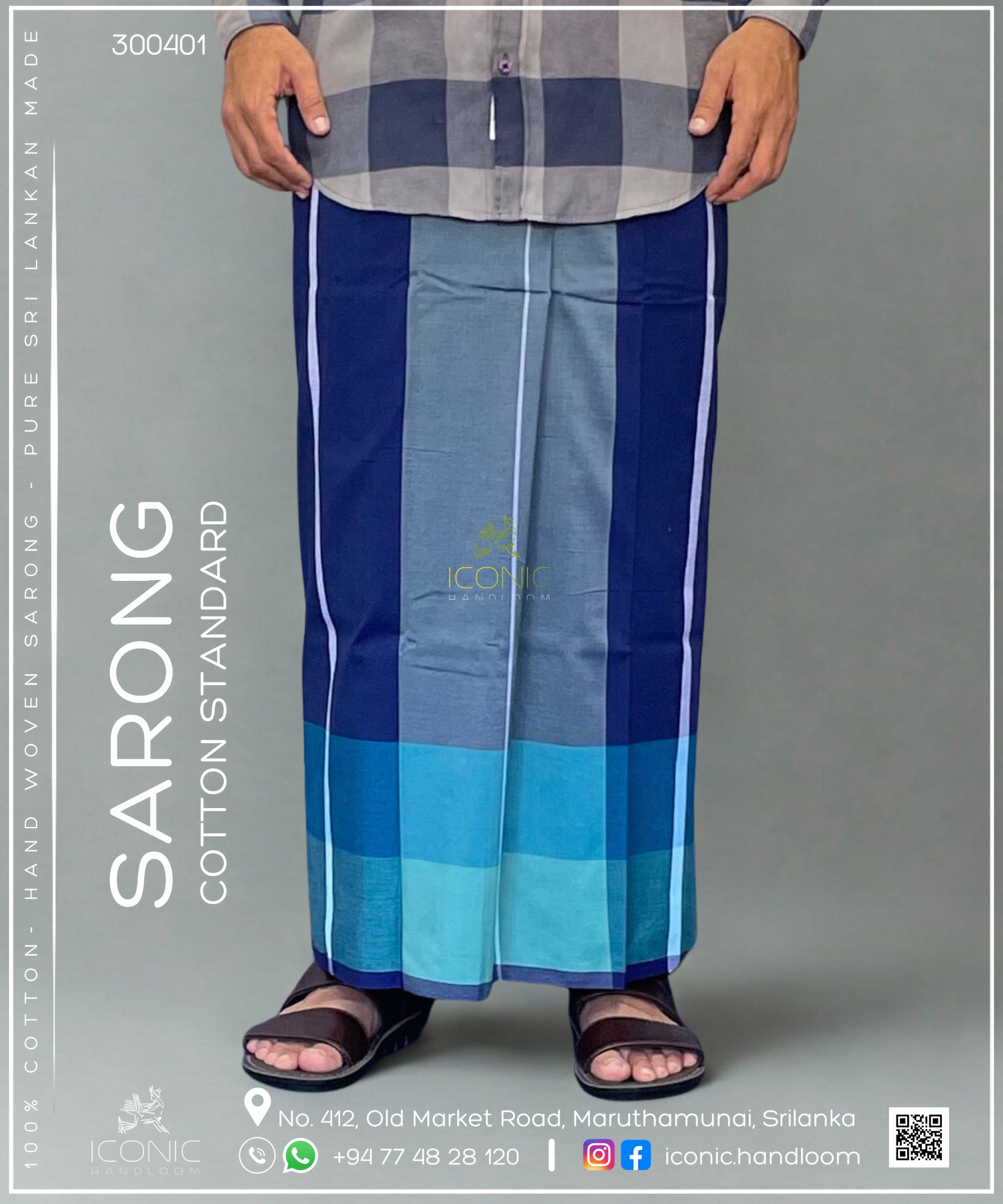 Handloom Cotton Sarong – ICS - 300401