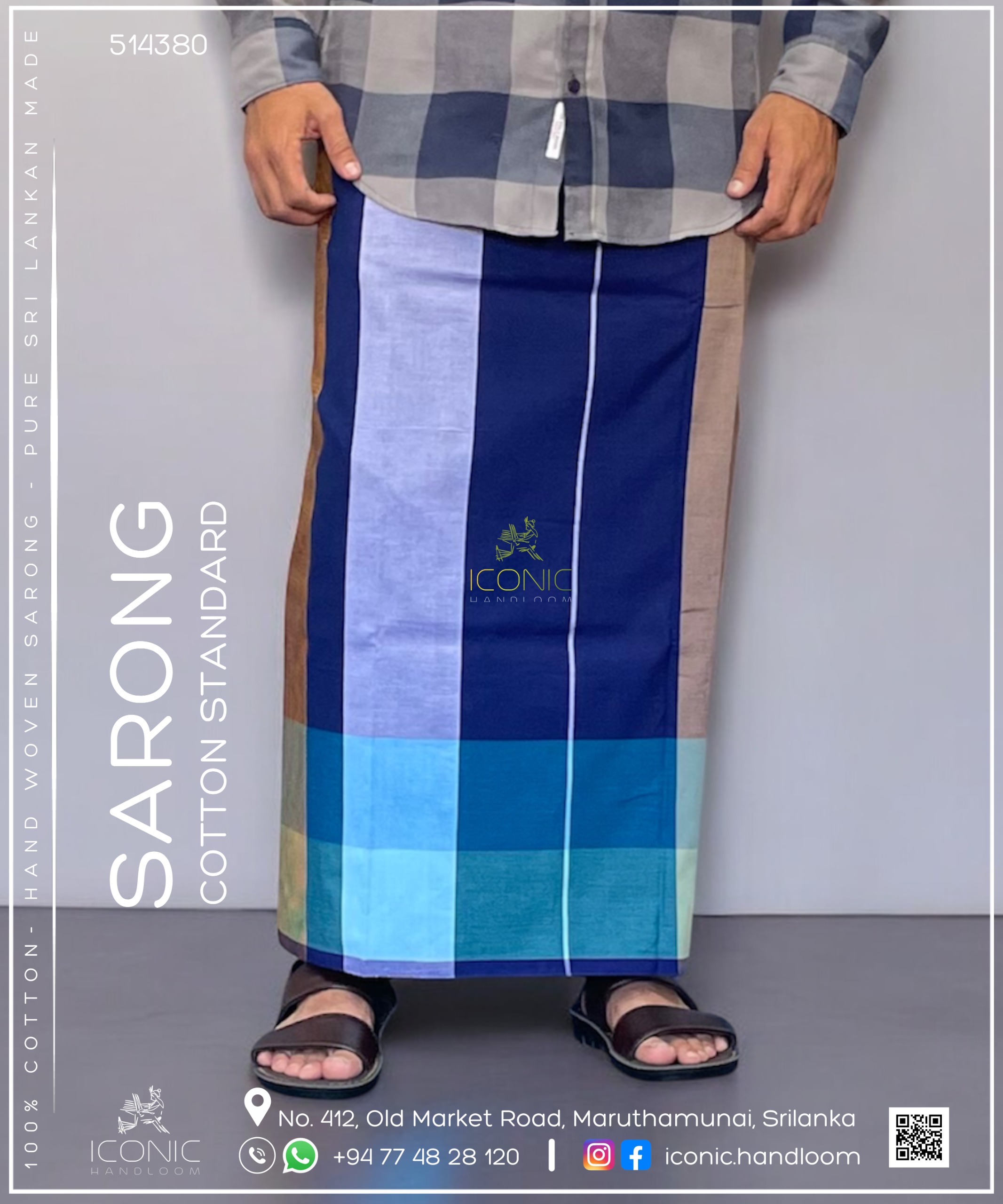 Handloom Cotton Sarong – ICS - 514380