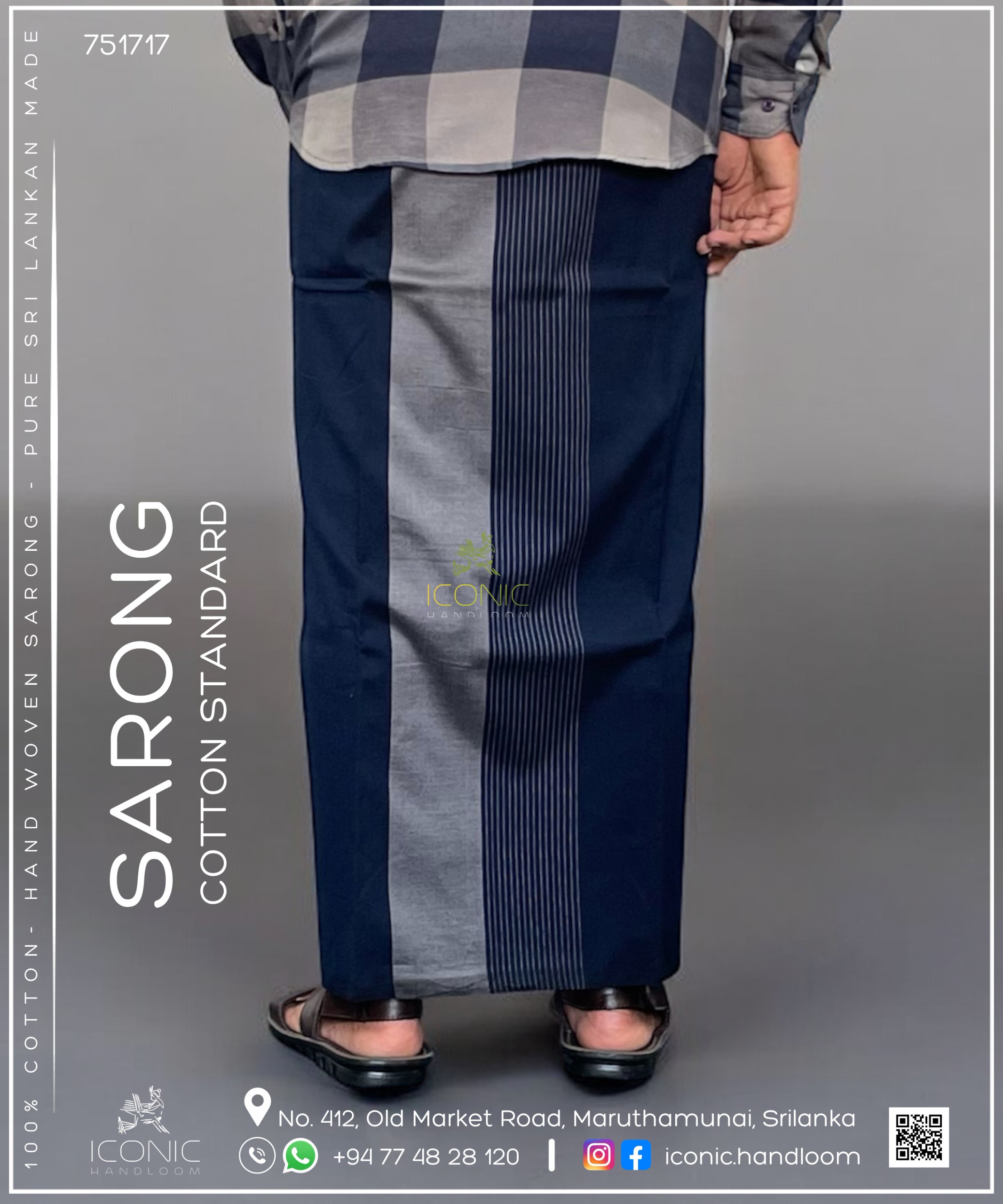 Handloom Cotton Sarong – ICS - 751717