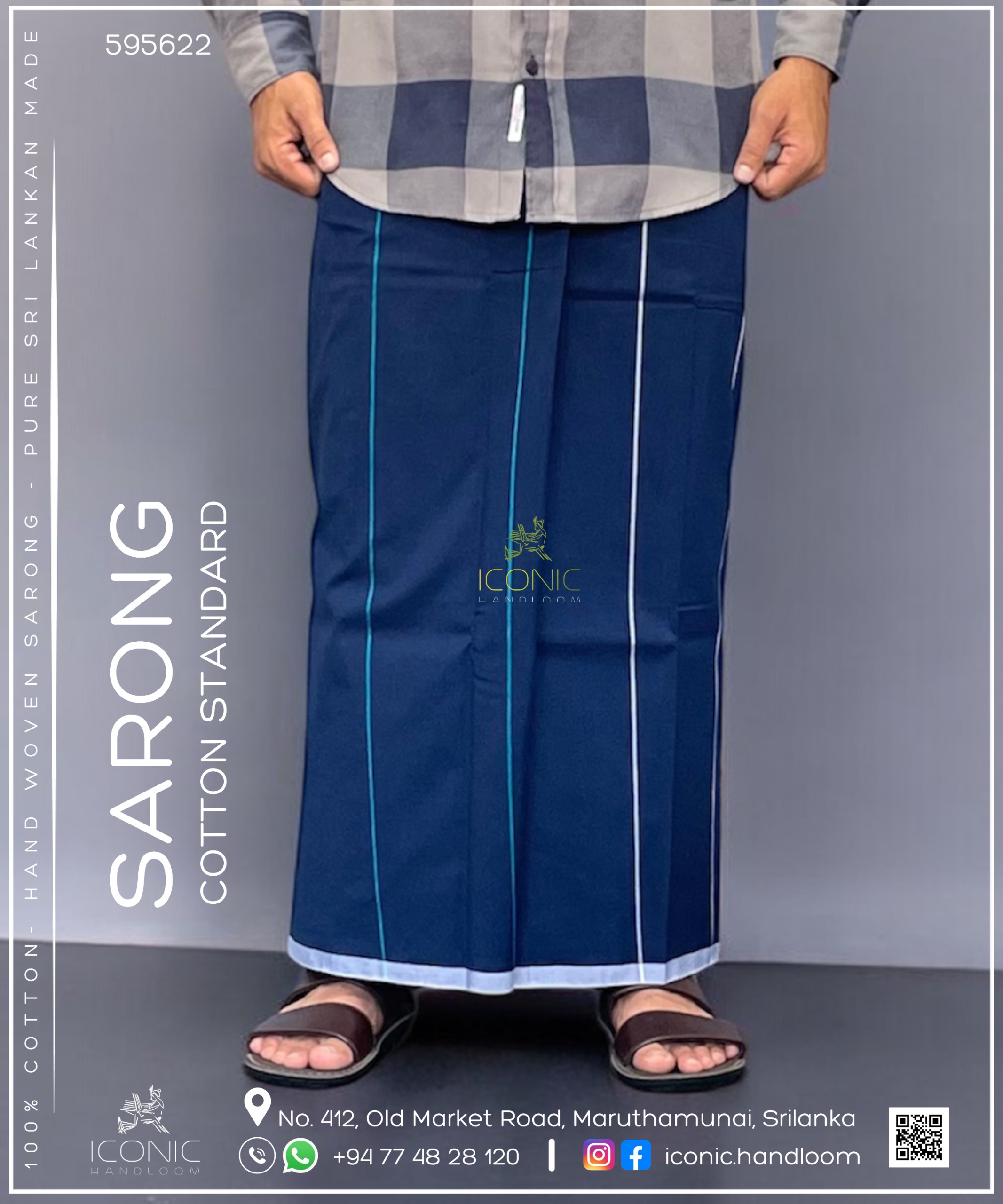 Handloom Cotton Sarong – ICS - 595622