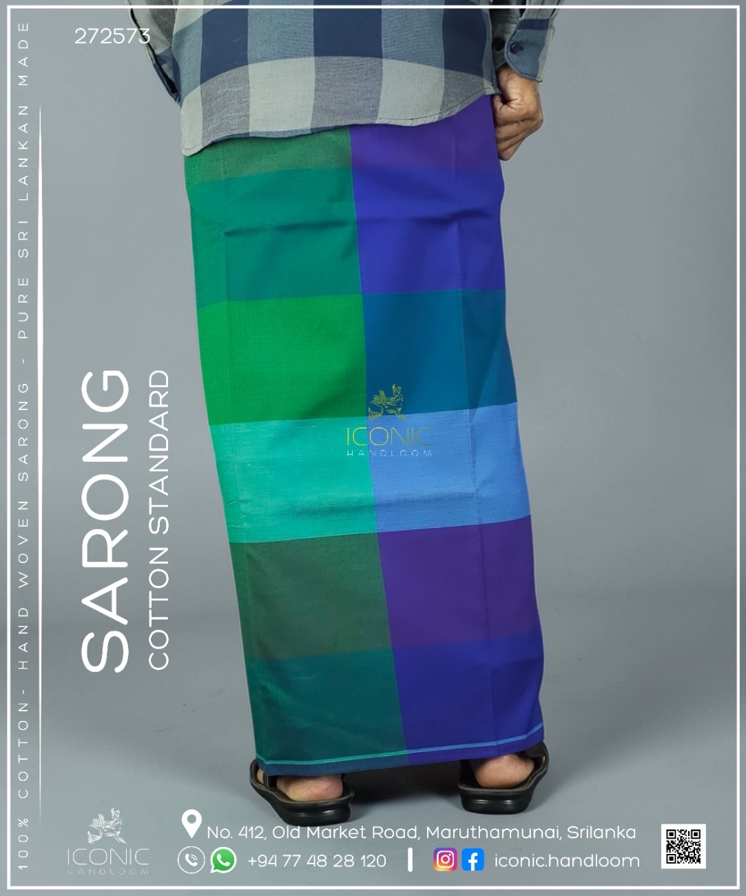 Handloom Cotton Sarong – ICS - 272573