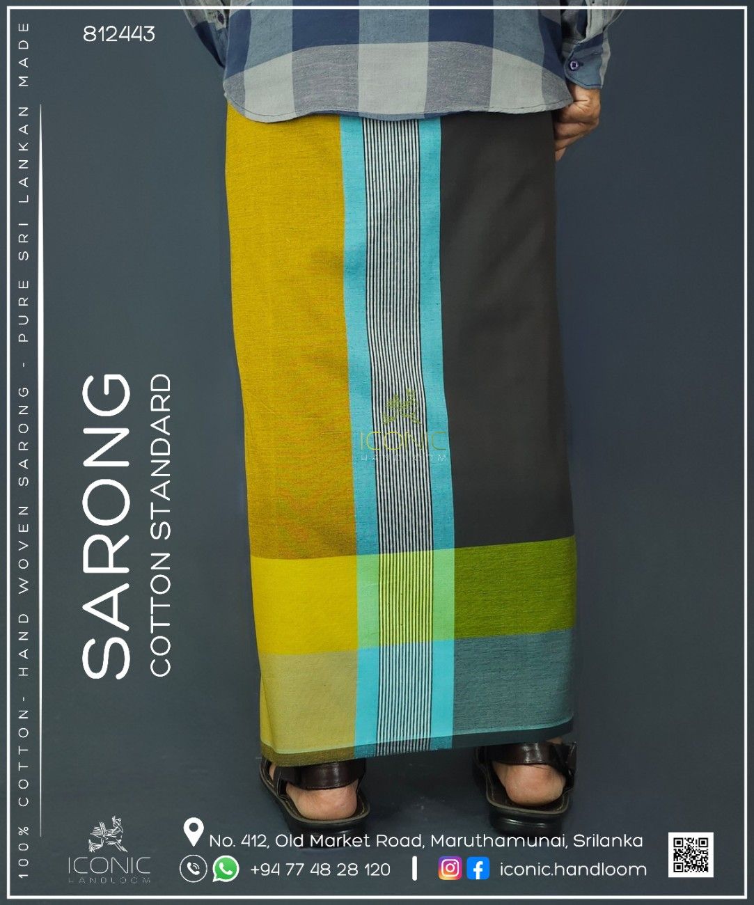 Handloom Cotton Sarong - The Pidurangala Peak - ICS 812443
