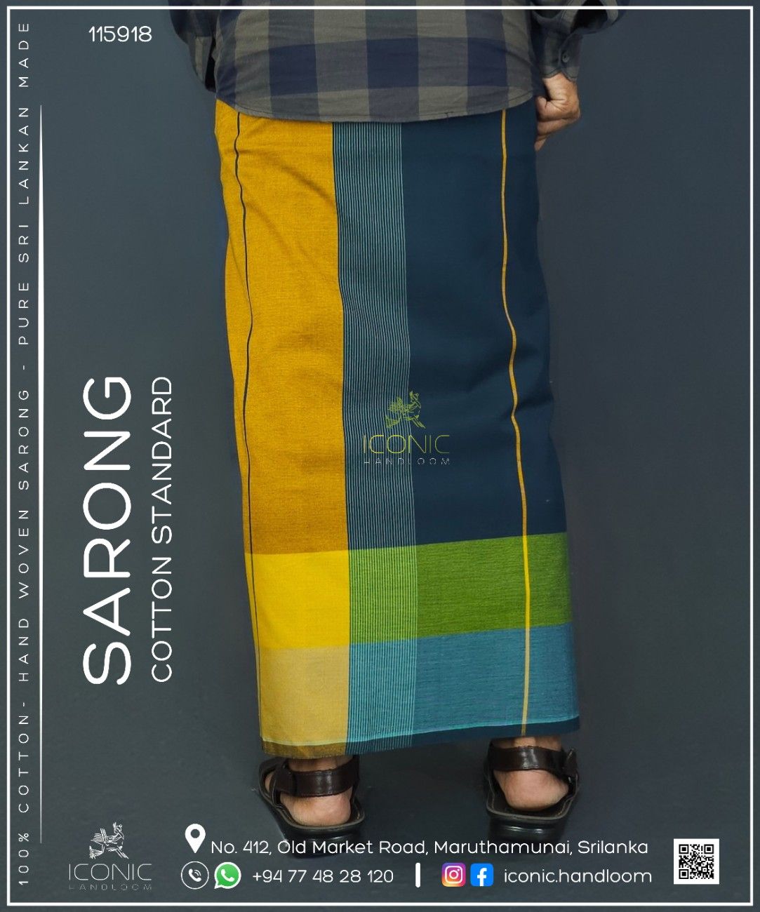 Handloom Cotton Sarong - The Solar Matrix  -  ICS 115918